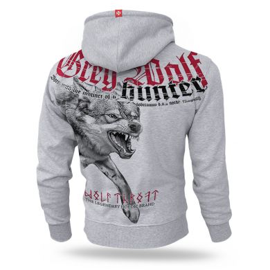 Hoodie zip Grey Wolf Ultras fight shop